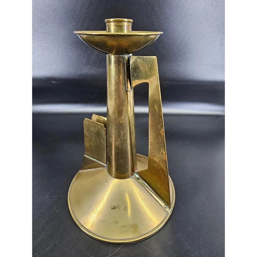 ATTRIBUTED TO GUSTAVE SERRURIER-BOVY MONUMENTAL CANDLESTICK HOLDERS MATCHBOX 9